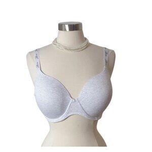 Aeropostale Womens 36DD T-Shirt Bra Gray Lightly Padded Underwire Everyday Wear